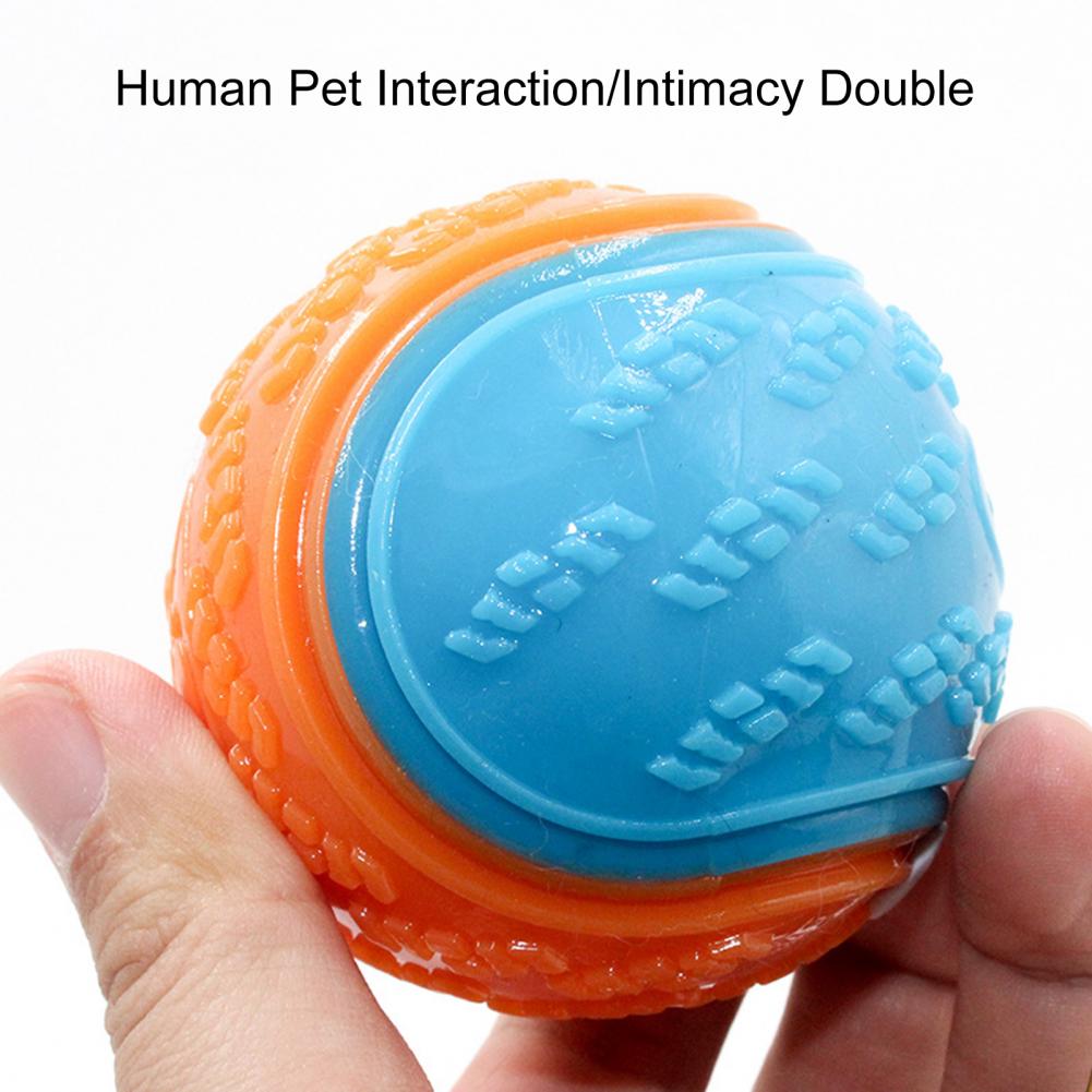 Interactive Dog Toy: Bite-Resistant Squeak Ball for Teeth Cleaning & Training | Large & Medium Dogs Pet Ball