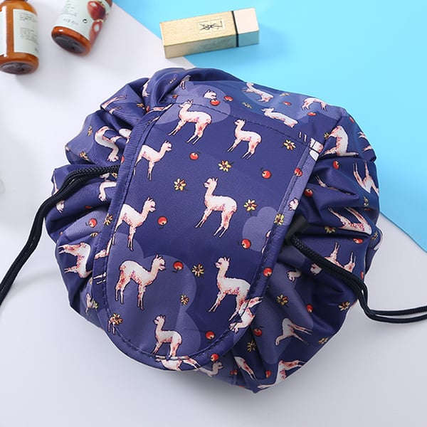 Stylish cosmetic travel pouch with floral design
