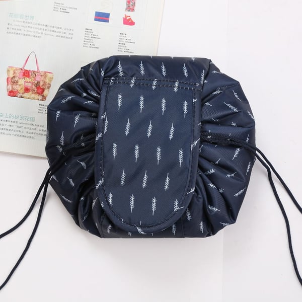 Travelfriendly cosmetic organizer with floral pattern