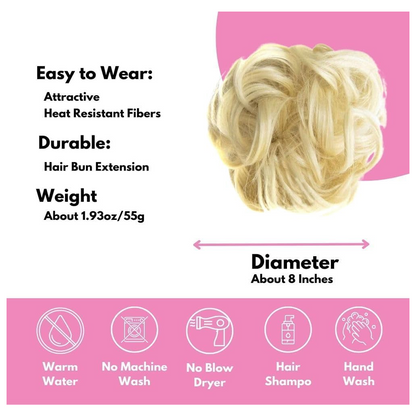 Rose Bun Hair Scrunchie 4