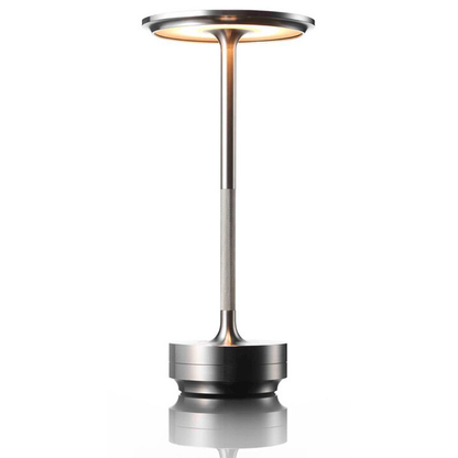 Metallic Cordless Rechargeable Waterproof Table Lamps silver