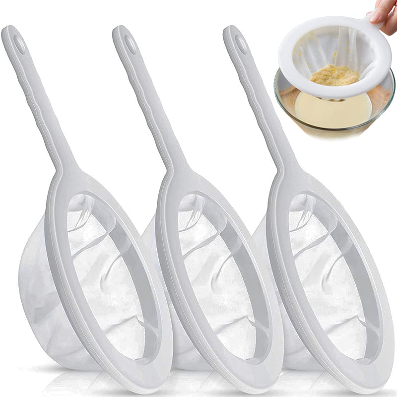 100/200/400 Mesh Washable Nylon Ultra Fine Filter Mesh Strainer Spoon Sieve Soy Milk Juice Coffee Tea Filter Kitchen
