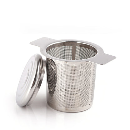 High Quality With Cover Tea Infuser Stainless Steel Coffee Tea Strainer Grid Binaural Net Leak Tea Mesh Tea Filter Tools