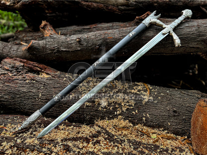 Handmade Medieval King Richard Lionheart Sword 101cm Stainless Steel Historical Collectible