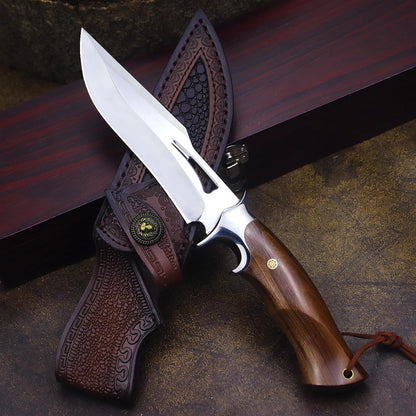 D2 Fixed Hunting Knife with Knife Cover Outdoor Tactical Straight Knife Suitable for jungle hunting outdoor