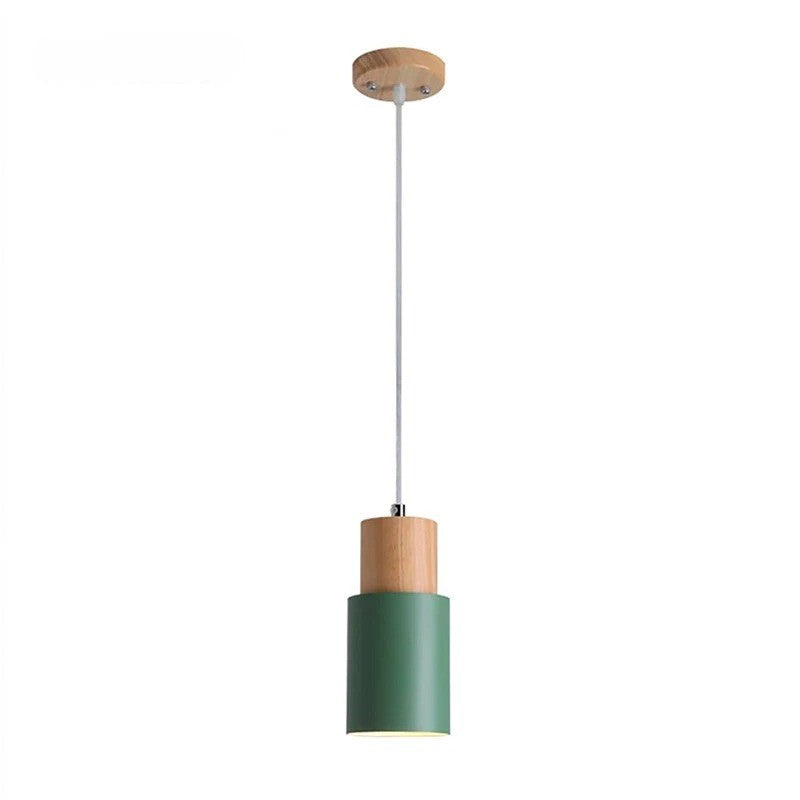 Designer Nordic Wooden Base Hanging Light green
