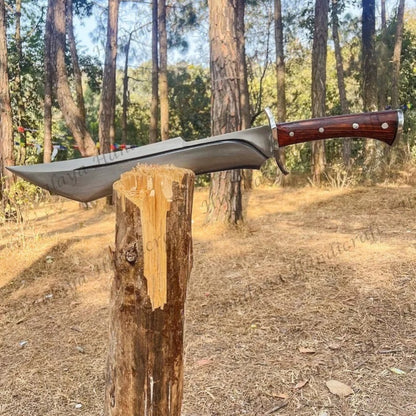 Full Tang Bowie Knife Custom Handmade Hunting Survival Outdoor Knife Carbon Tactical Machete Knife Survival Bowie Knife (1).jpg