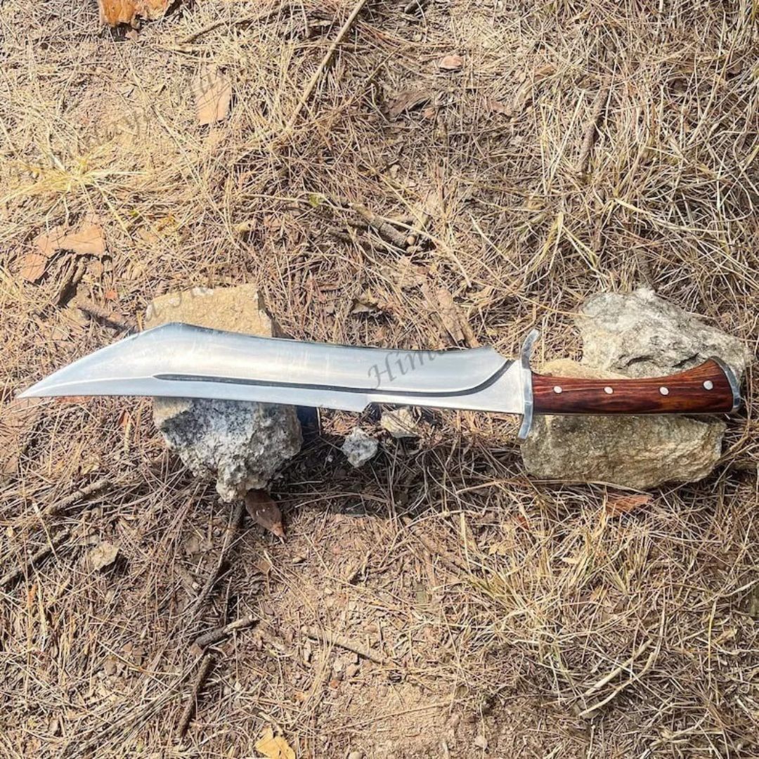Full Tang Bowie Knife Custom Handmade Hunting Survival Outdoor Knife Carbon Tactical Machete Knife Survival Bowie Knife (5).jpg
