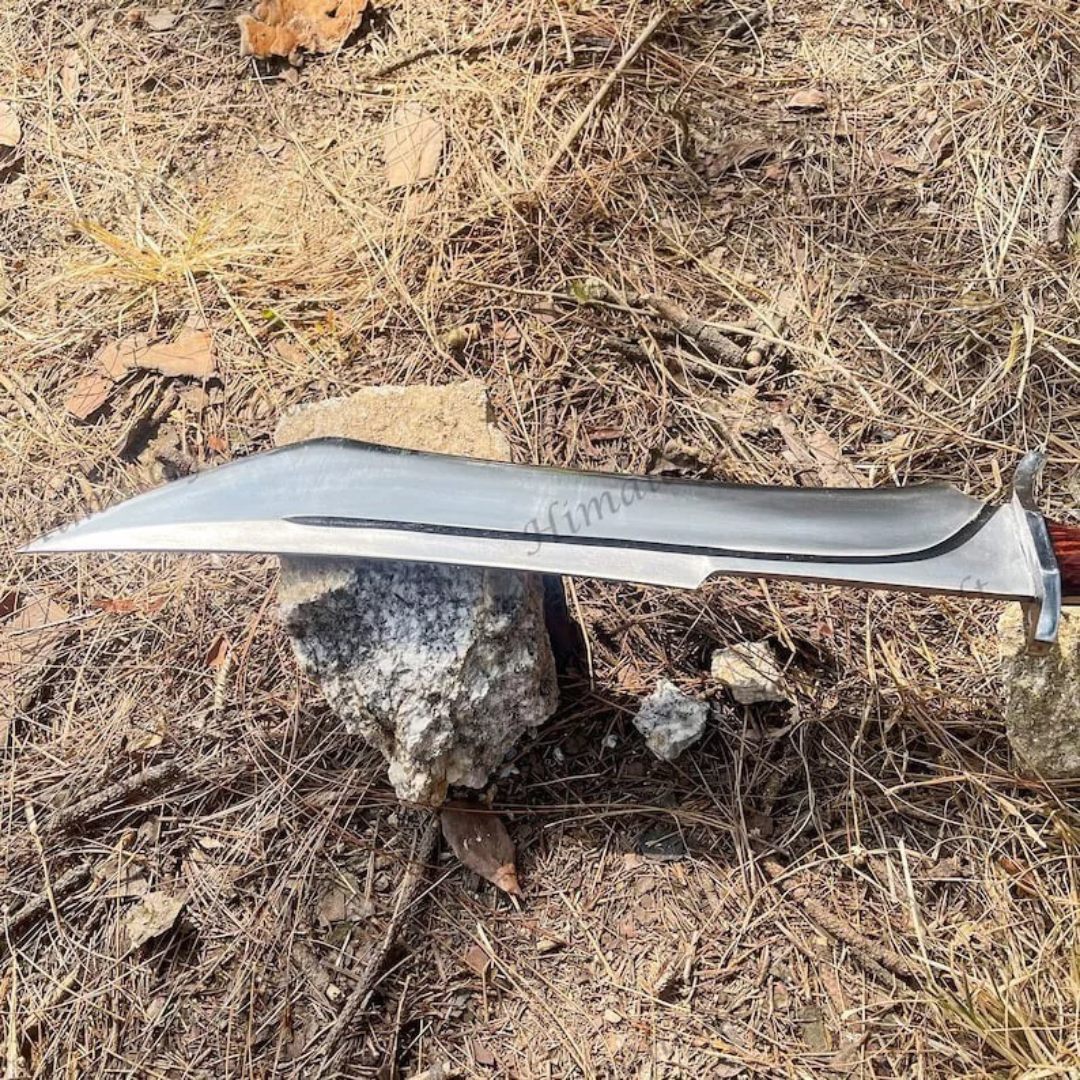 Full Tang Bowie Knife Custom Handmade Hunting Survival Outdoor Knife Carbon Tactical Machete Knife Survival Bowie Knife (8).jpg