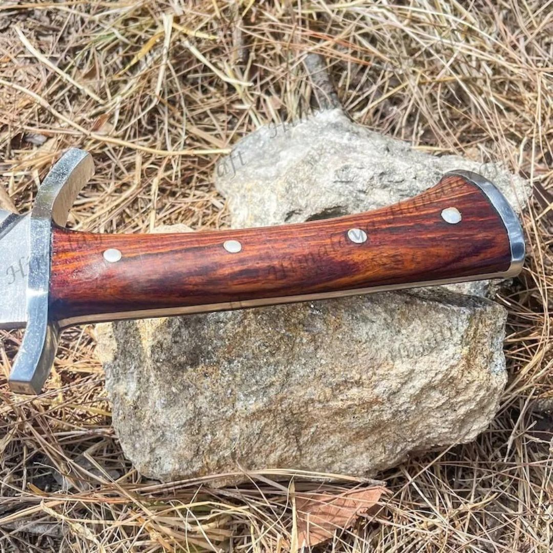 Full Tang Bowie Knife Custom Handmade Hunting Survival Outdoor Knife Carbon Tactical Machete Knife Survival Bowie Knife (9).jpg