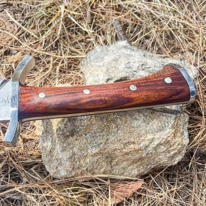 Full Tang Bowie Knife Custom Handmade Hunting Survival Outdoor Knife Carbon Tactical Machete Knife Survival Bowie Knife (9).jpg