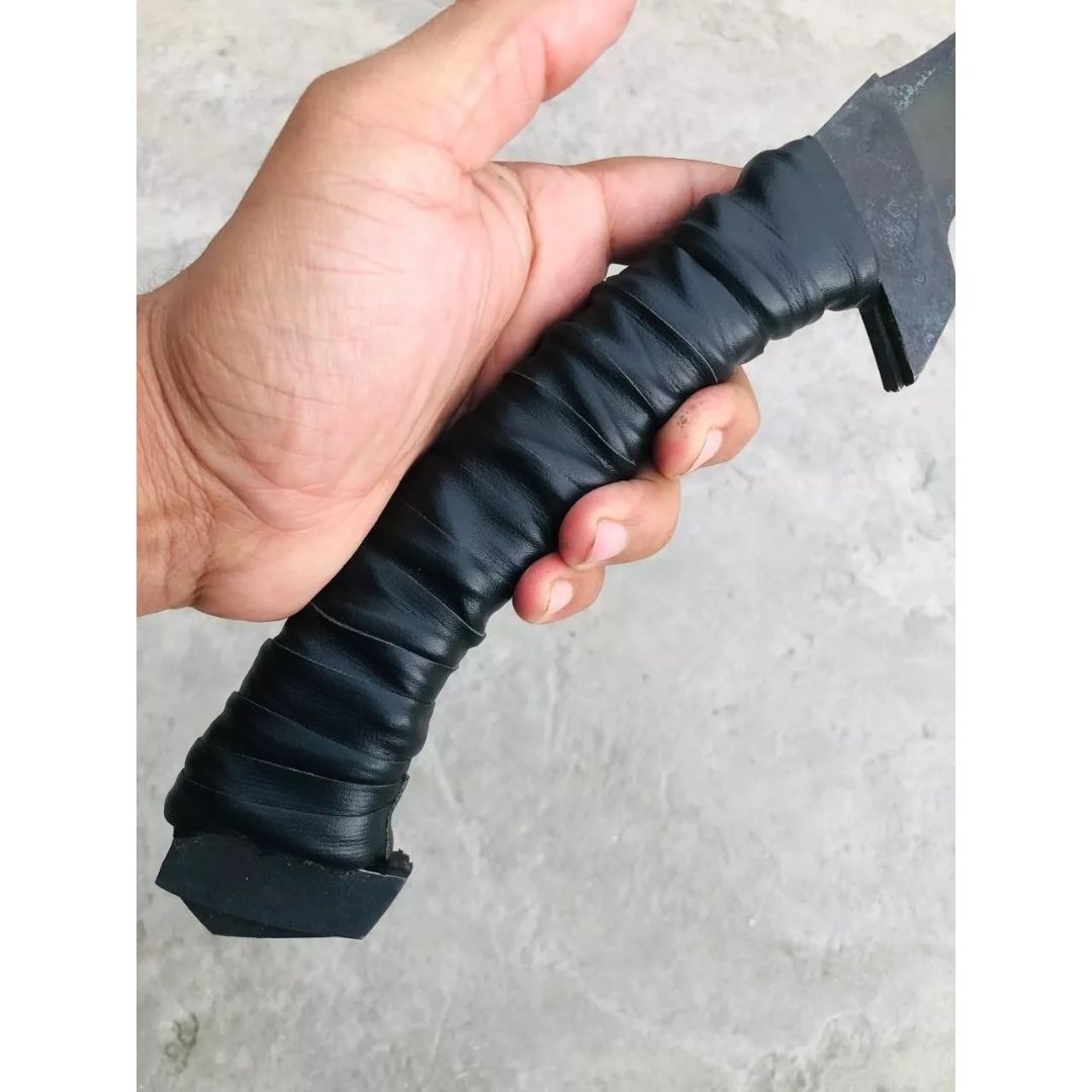 Oil Quenched Carbon Steel Full Tang Machete Knife Custom Handmade Hunting Knife (5).jpg