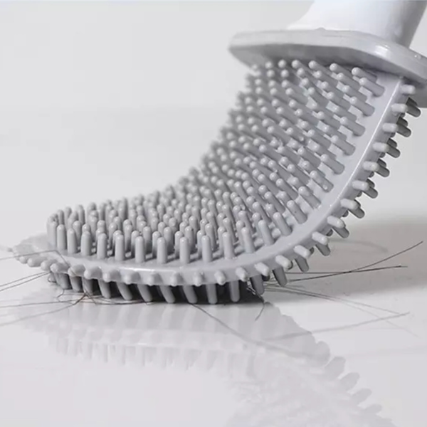 Wall-Mounted Silicone Toilet Brush with Quick-Dry Holder3