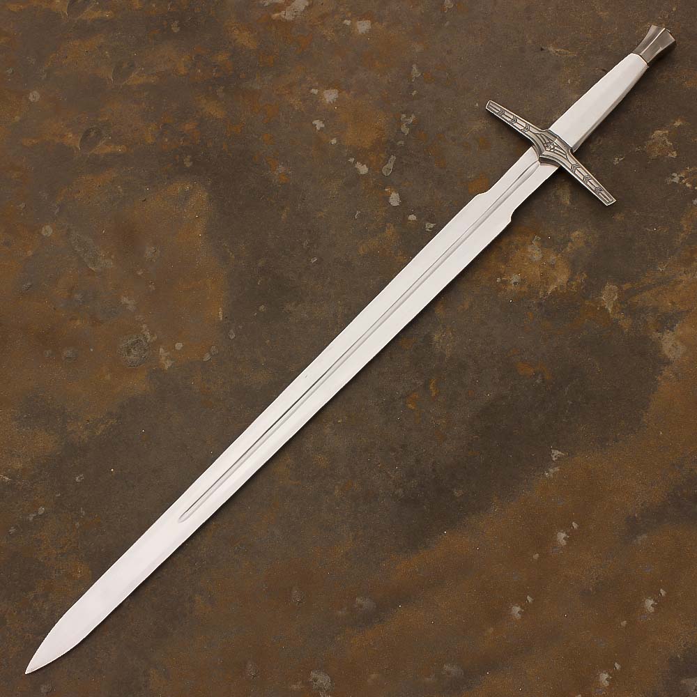 Engraved White Witcher Sword