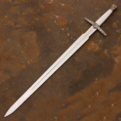 Engraved White Witcher Sword