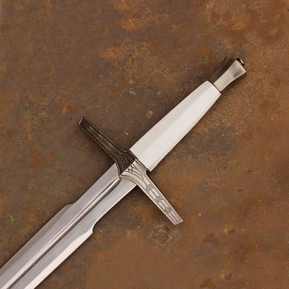 Engraved White Witcher Sword