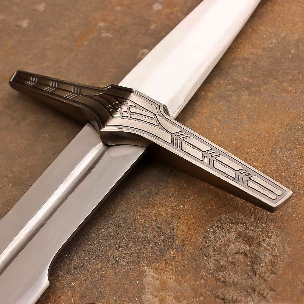 Engraved White Witcher Sword