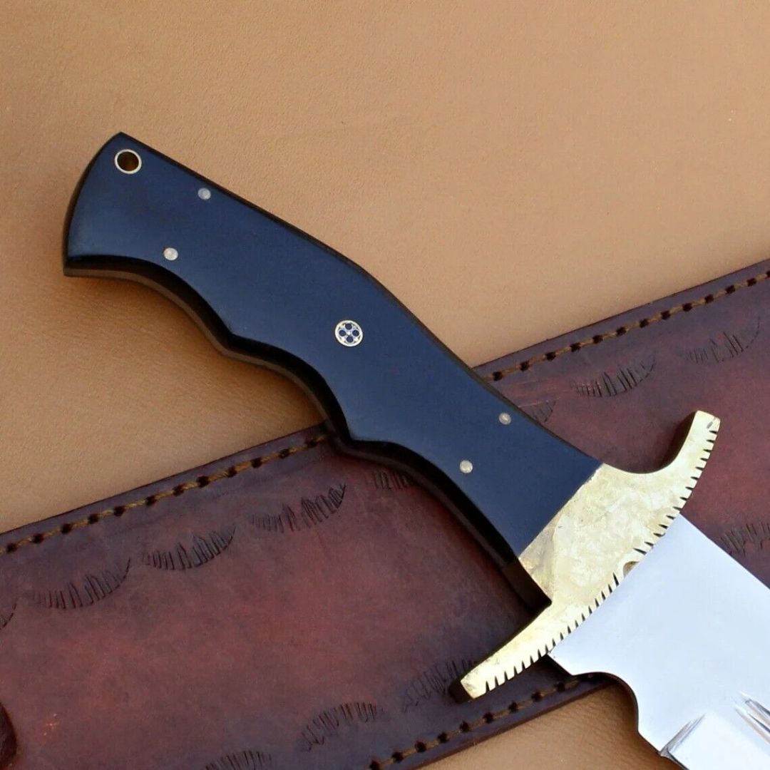 Mirror Polished Bowie Knife Full Tang Custom Handmade Bowie Knife Survival Out (1).jpg