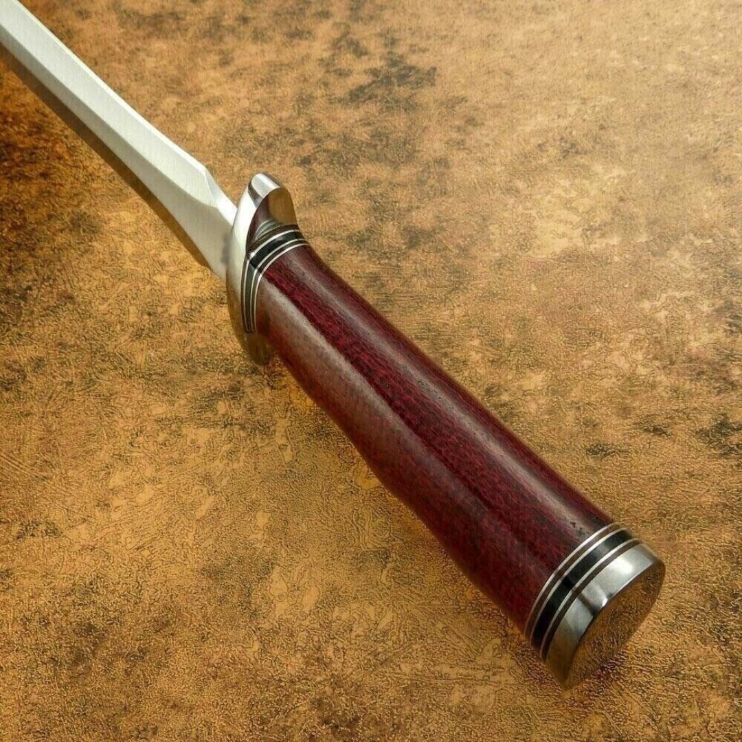 Toothpick Bowie Knife Custom Handmade Bowie Survival Knife Outdoor Hunting D2 (2).jpg