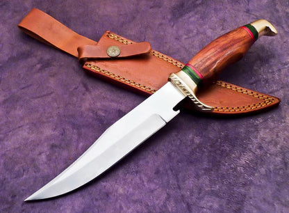 Handmade D2 Hunting Bowie Knife Camping Knife Survival Bowie Knife With Sheath