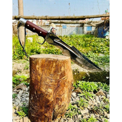 Mirror Polished Bowie Knife Custom Handmade Bowie Knife Survival Outdoor Knife (3).jpg