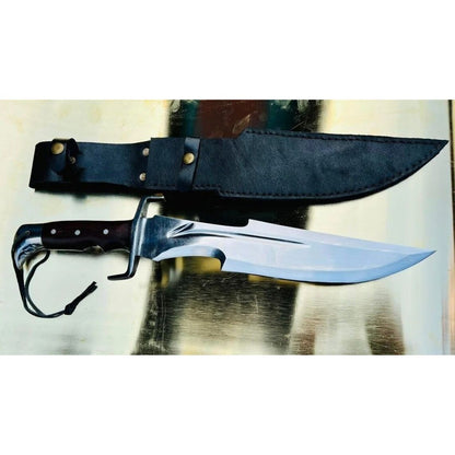 Mirror Polished Bowie Knife Custom Handmade Bowie Knife Survival Outdoor Knife (7).jpg