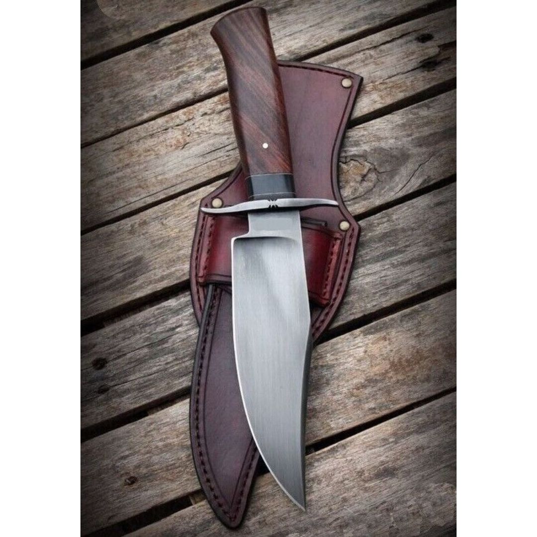 Fixed Blade Hunting Bowie Knife Custom Handmade Full Tang Survival Knife Outdoor (2).jpg