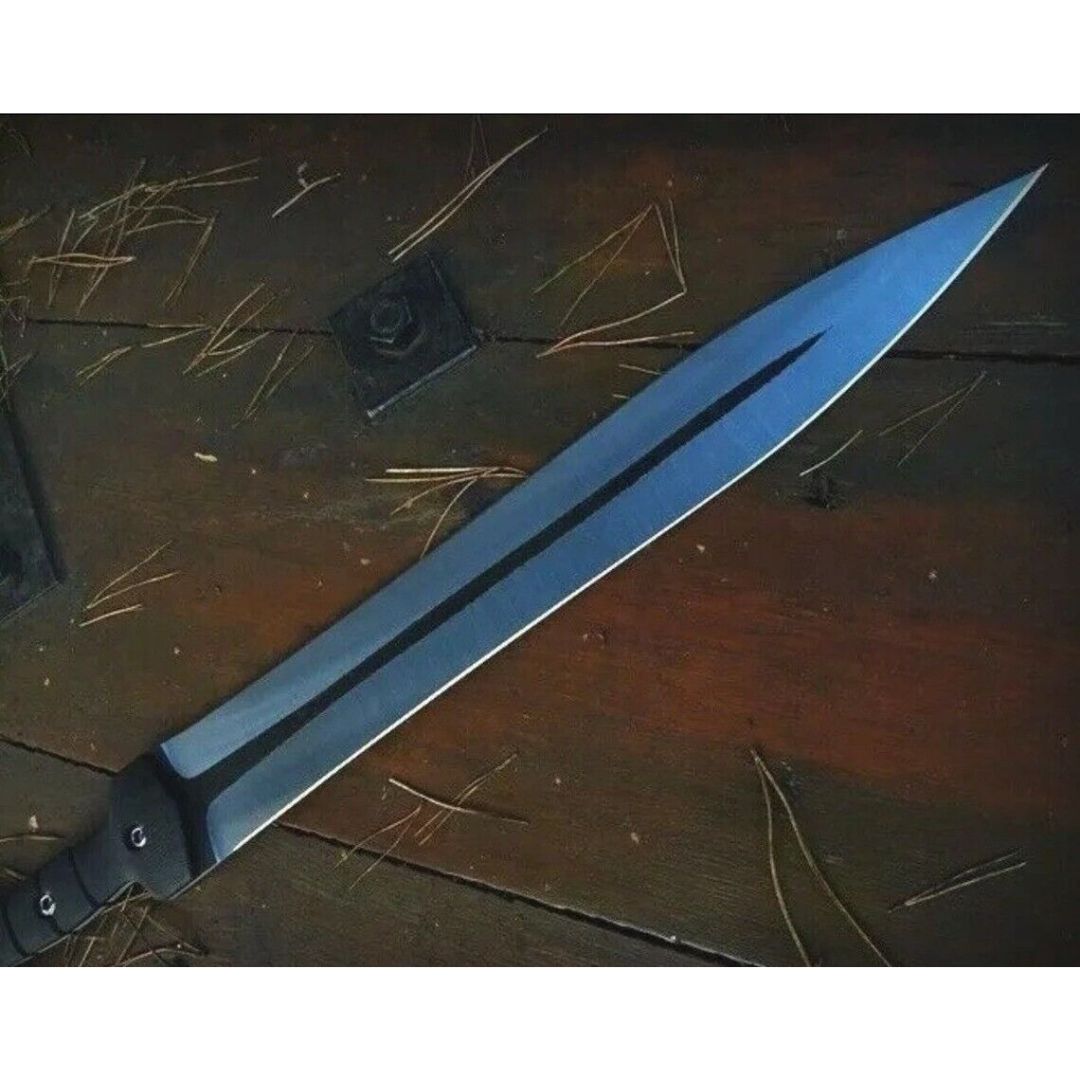 Fully Forged Custom Handmade Sword Carbon Steel Oil Tampered Sword Double Edge (7).jpg