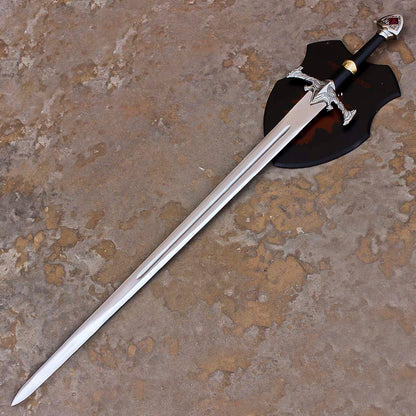 Handmade Stainless Steel Blackfyre Replica Sword – 40" Double-Edged GOT Collectible for Display & Cosplay