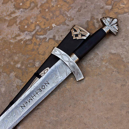 hand forged damascus steel sword 512 layer high carbon blade