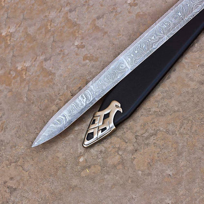 hand forged damascus steel sword 512 layer high carbon blade