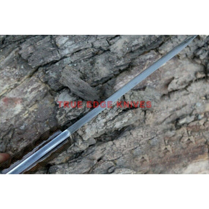 Acid Washed Hunting Knife Full Tang Custom Handmade Bowie Survival EDC Knife (3).jpg
