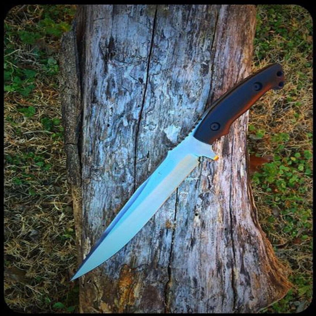 Custom Handmade Hunting Knife Black Micarta Handle D2 Tool Steel Survival EDC