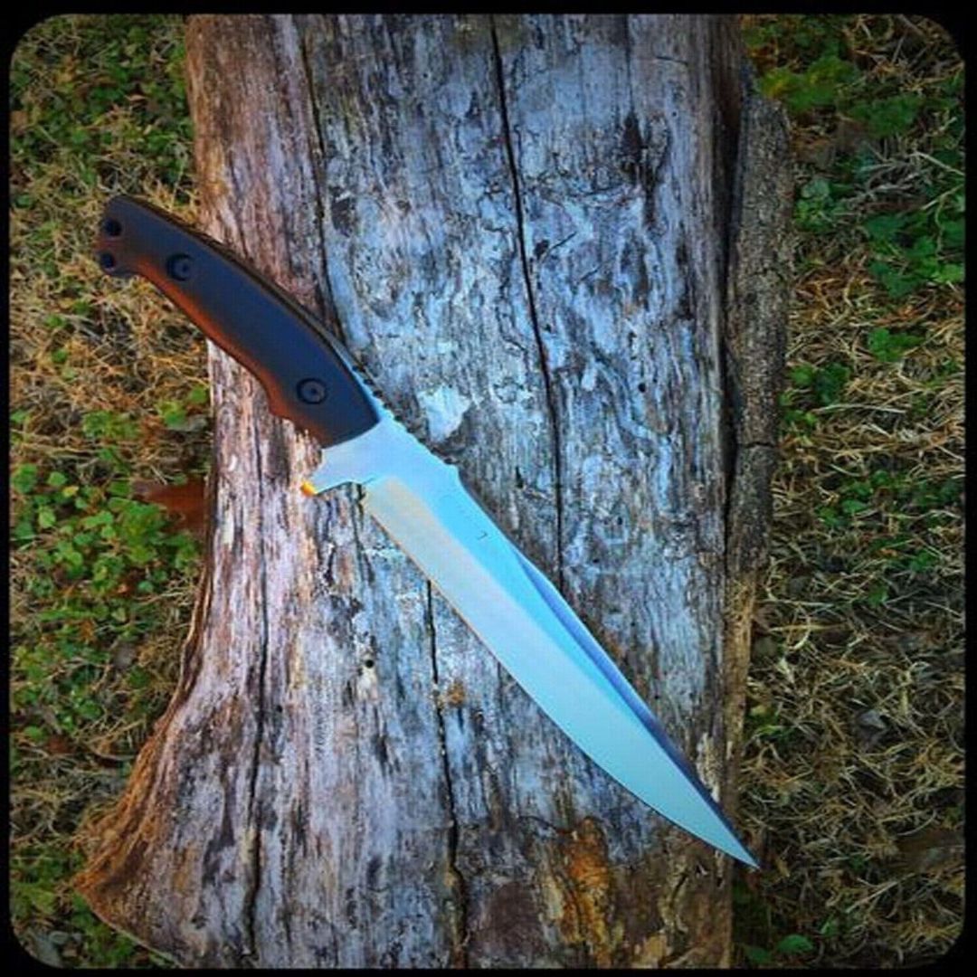 Custom Handmade Hunting Knife Black Micarta Handle D2 Tool Steel Survival EDC (2).jpg