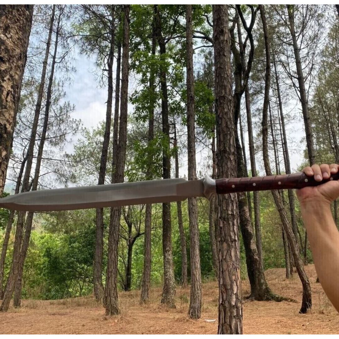 Double Edged Full Tang Custom Handmade Sword Carbon Steel Survival Viking Sword (1).jpg
