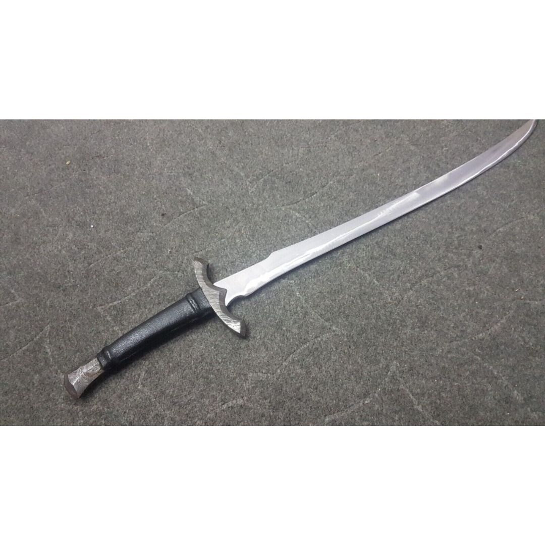 D2 Tool Steel Custom Handmade Sword Unique Larry Sword Leather Handle Viking New (1).jpg