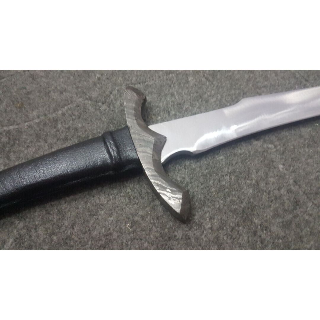 D2 Tool Steel Custom Handmade Sword Unique Larry Sword Leather Handle Viking New (4).jpg