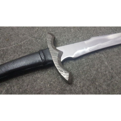 D2 Tool Steel Custom Handmade Sword Unique Larry Sword Leather Handle Viking New (4).jpg