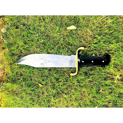 Custom Handmade Buffalo Horn Handle Bowie Knife Full Tang Hunting Free Engraving
