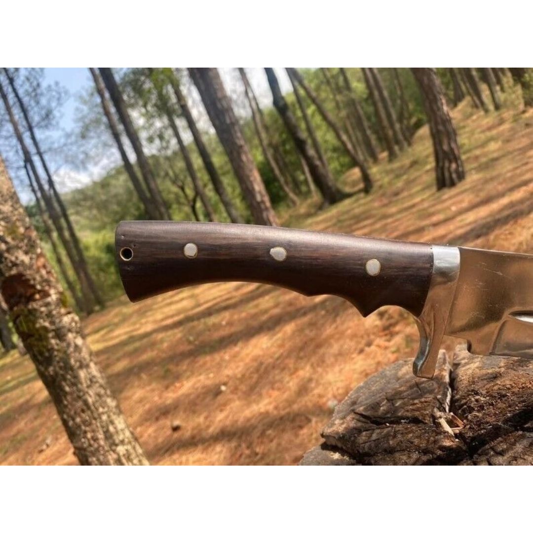 Large Mirror Polished Blade Bowie Knife Handmade Full Tang Hunting Survival Bowi (8).jpg