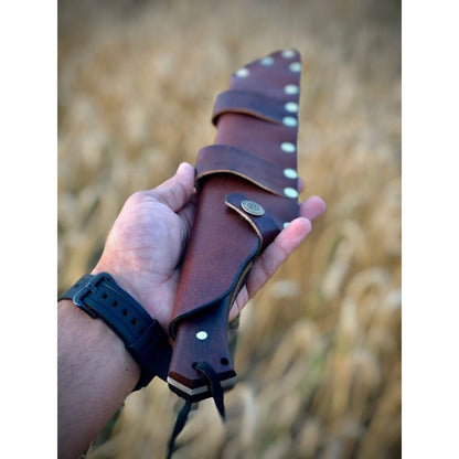 Carbon Steel Full Tang Bowie Knife Hunting Fixed Blade Knife Survival Outdoor (4).jpg