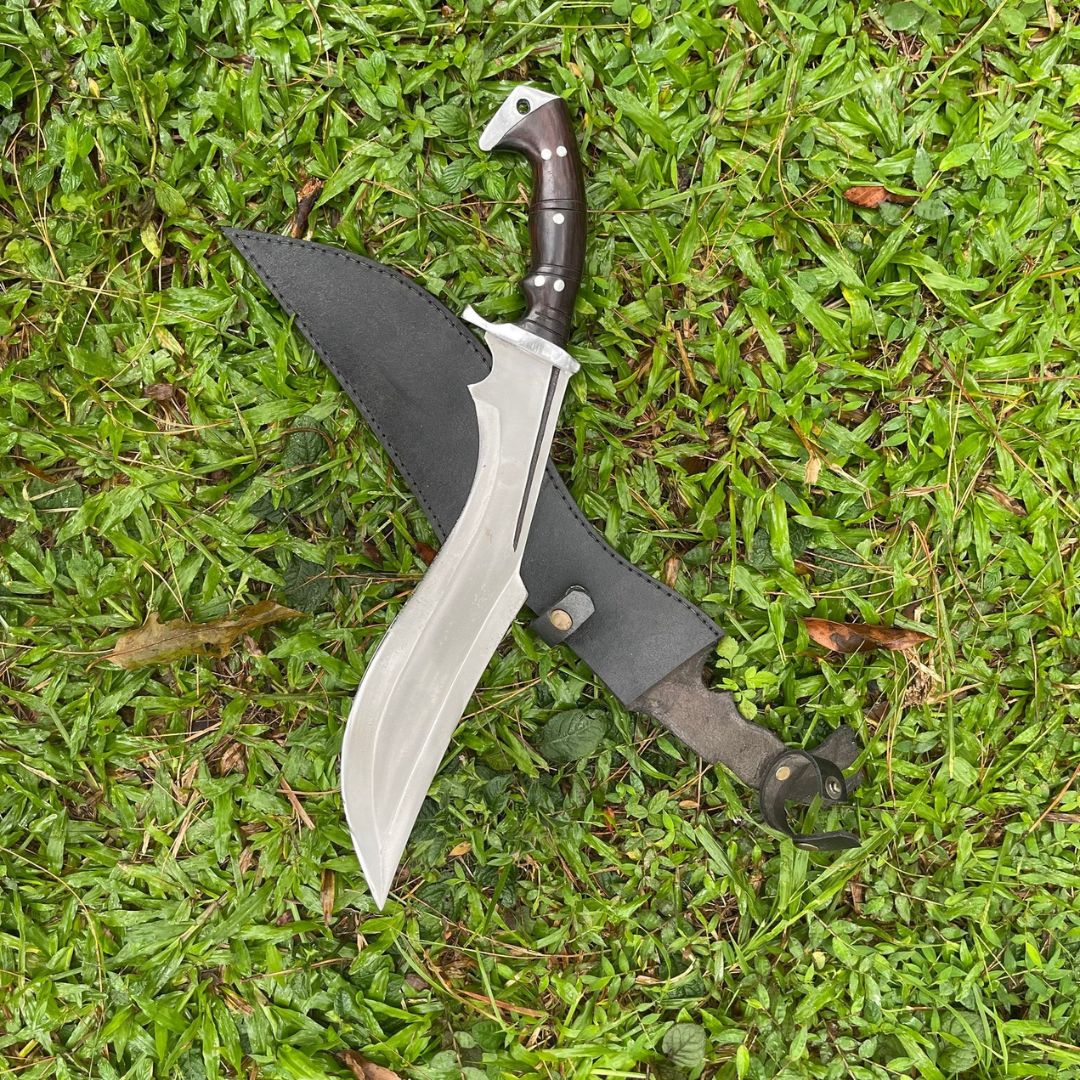 Custom Handmade Carbon Steel Bowie Knife Fixed Blade Full Tang Hunting Survival (4).jpg