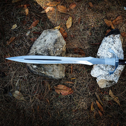 Fish Style Viking Sword Custom Handmade Full Tang Sword Mirror Polished Carbon (4).jpg