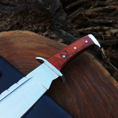 Custom Handmade Machete Knife Fixed Blade Knife Survival Bowie Knife D2 Steel (1).jpg