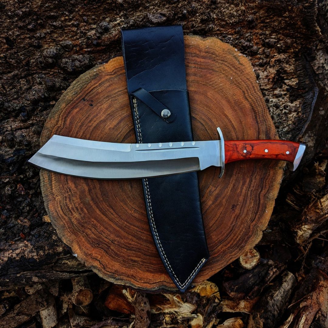 Custom Handmade Machete Knife Fixed Blade Knife Survival Bowie Knife D2 Steel