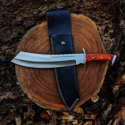 Custom Handmade Machete Knife Fixed Blade Knife Survival Bowie Knife D2 Steel