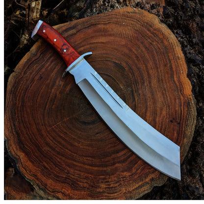 Custom Handmade Machete Knife Fixed Blade Knife Survival Bowie Knife D2 Steel (7).jpg