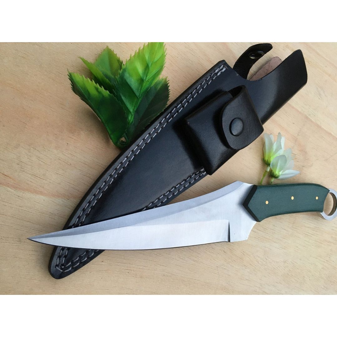 Fixed Blade Hunting Knife Full Tang Survival Knife D2 Tool Steel Mirror Polished (4).jpg