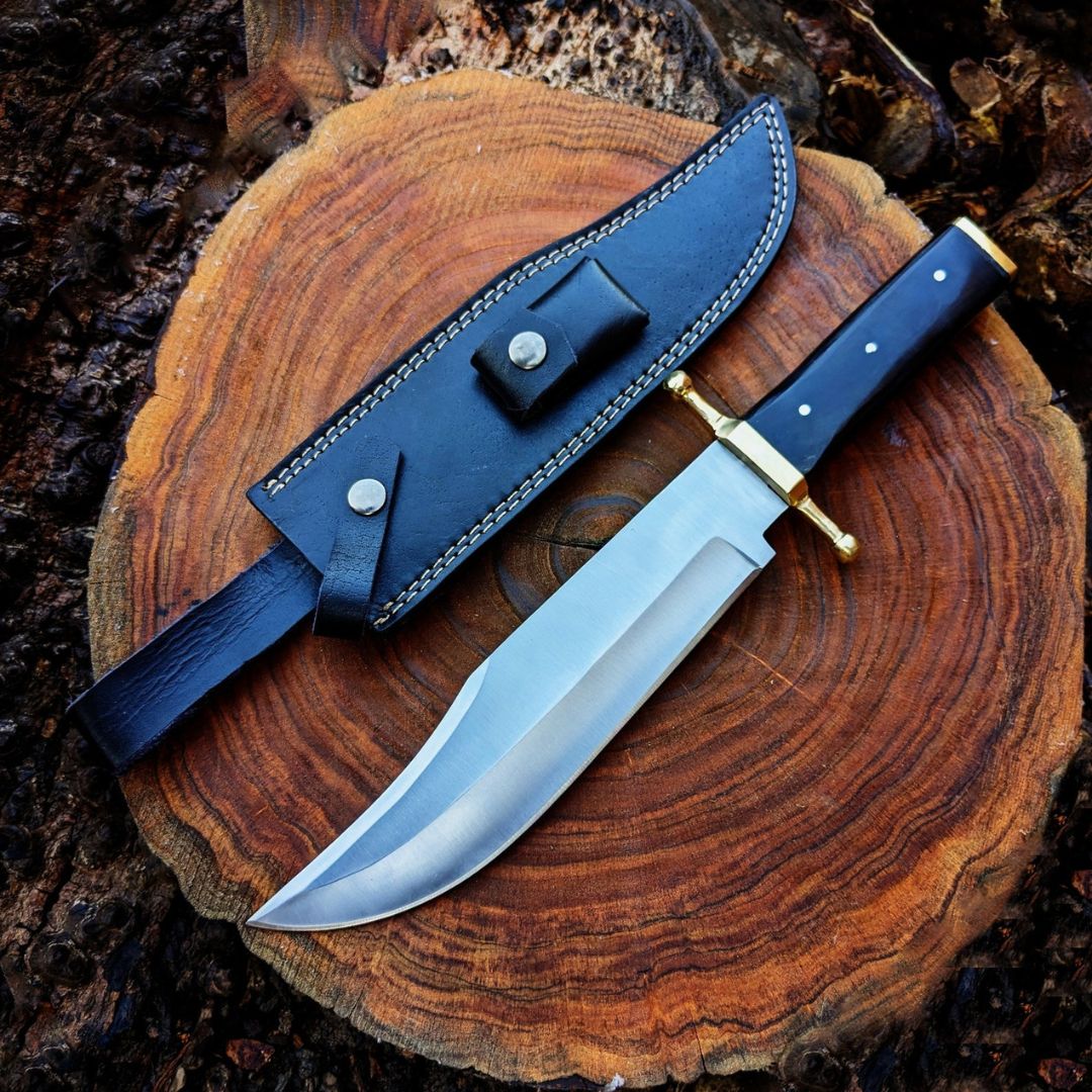 Bowie Knife With Free Engraving  Custom Handmade Bowie D2 Steel Hunting Survival (1).jpg