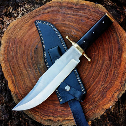 Bowie Knife With Free Engraving Custom Handmade Bowie D2 Steel Hunting Survival